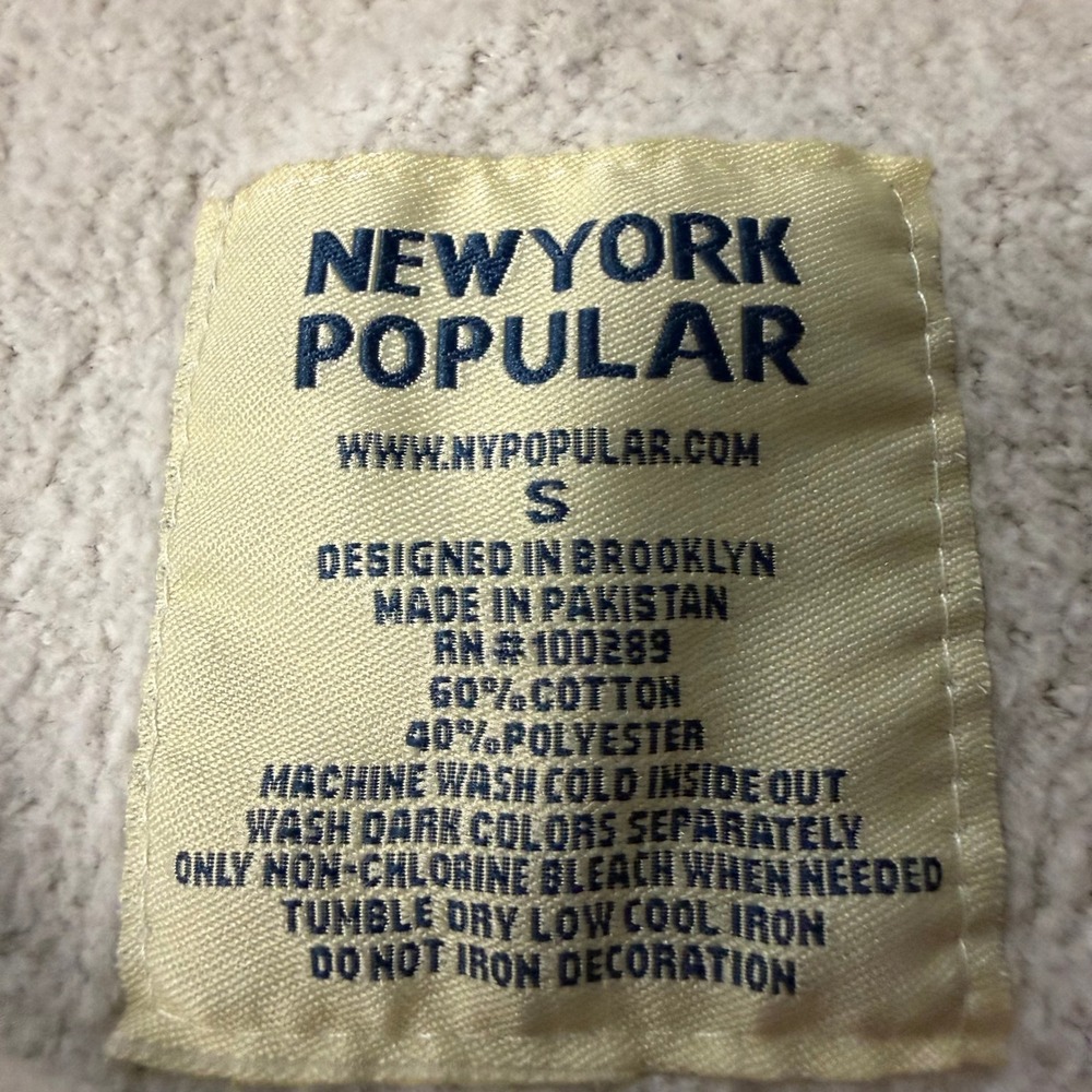 New York Popular New Orleans Sweatshirt Oatmeal Beige Brown Graphic Mens Small - Picture 2 of 6